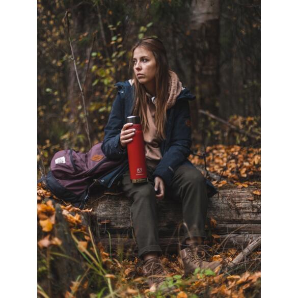 Термос Арктика 106, 900мл красный, 2 чашки, ударопрочное покрытие