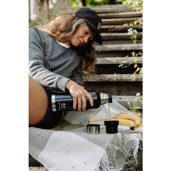 Термос Арктика, 1200мл с ситечком (чёрный)