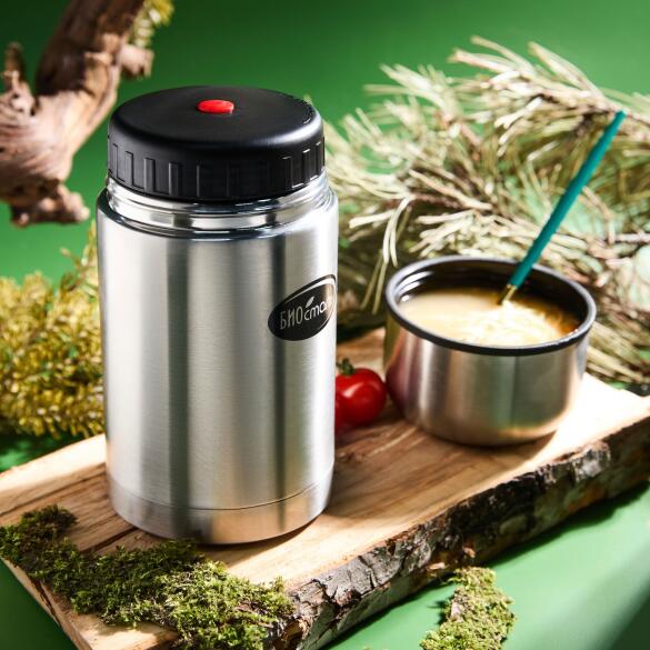 Термос вакуумный суповой БИОСТАЛЬ NТ +чехол 750мл