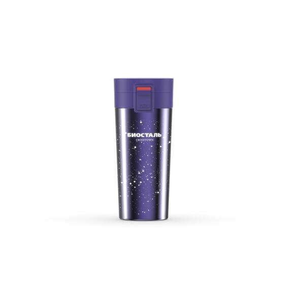 Термос-кружка БИОСТАЛЬ-CROSSTOWN NMT-N 400мл Ночное небо