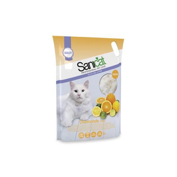 Наполнитель силикагелевый Sanicat Citric 3,8л