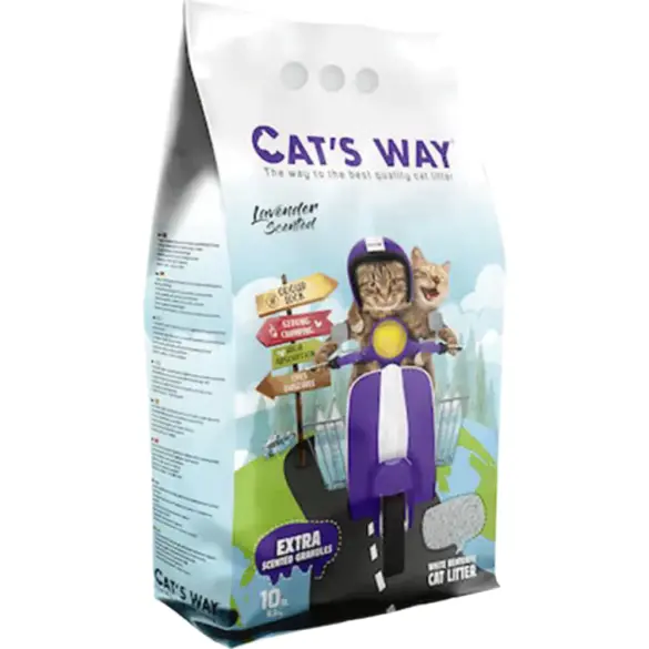 Наполнитель комкующийся Cats Way Lavander лаванда 18 л Наполнитель комкующийся Cats Way Lavander лаванда 18 л