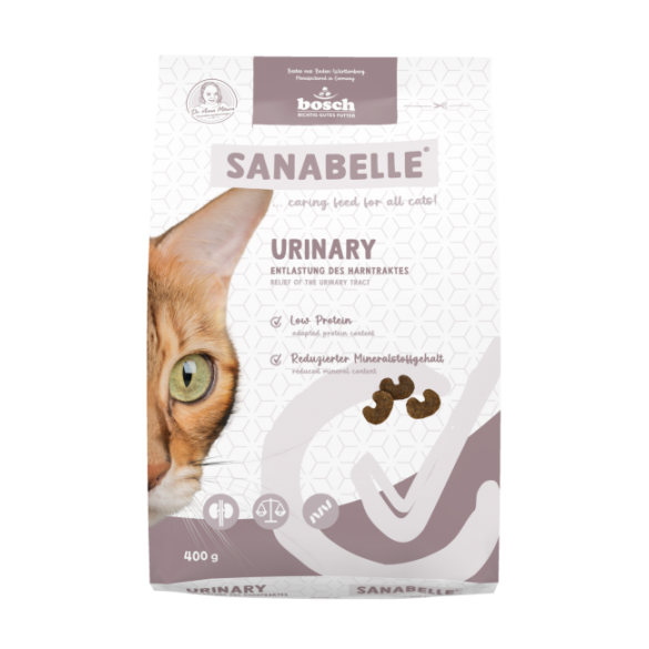 0,4кг Корм Bosch Sanabelle Urinary для кошек с чувствительной мочеполовой системой из мяса Птицы