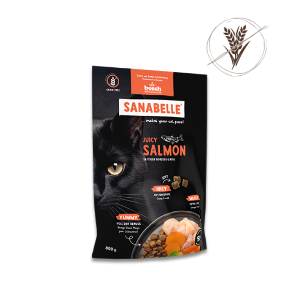 0,25кг Корм Bosch Sanabelle Juicy для взрослых кошек с Лососем