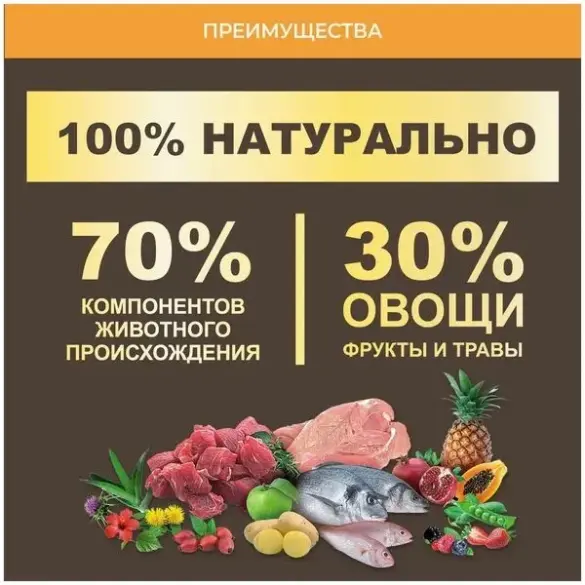 6кг Корм Primordial Holistic Grain-Free Dog Adult Mini Trout & Duck для взрослых собак мелких пород с Форелью и уткой
