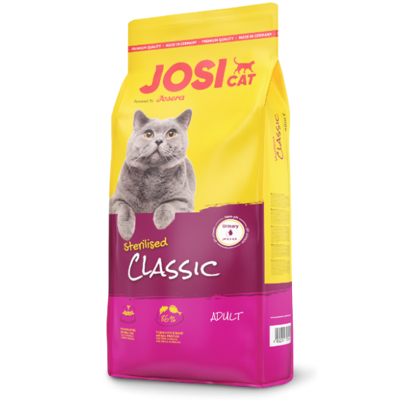 18кг Корм JosiCat Sterilised Classic (Adult 32/10) полнорационный для взрослых стерилизованных кошек с Лососем