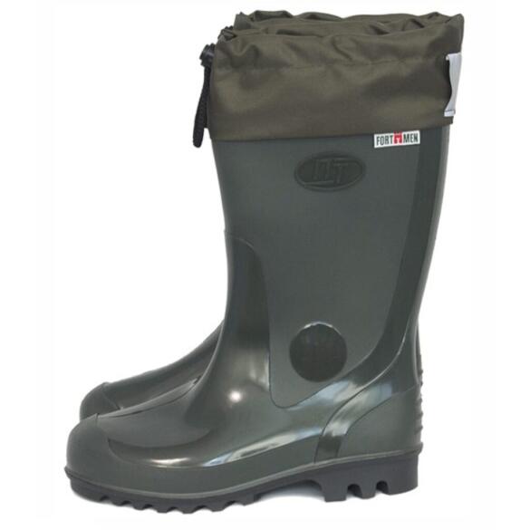 Сапоги резиновые ПВХ с манжетой 45р, высота 43см