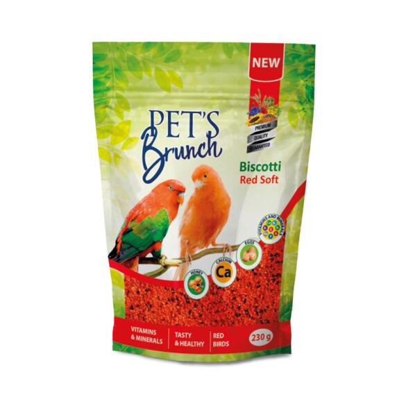 230гр Корм PET'S Brunch сухой для птиц с красным оперением "Функциональный десерт "Biscotti Red Soft"