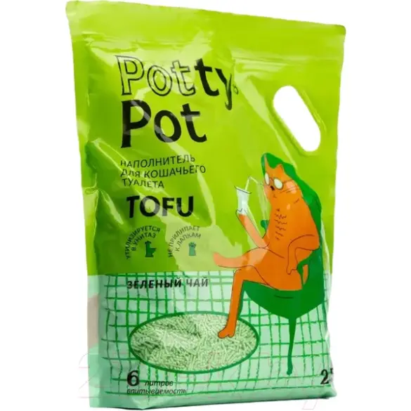 Наполнитель Потти-Пот Зеленый чай Тофу, 2,5кг