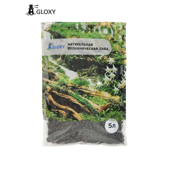 Лава GLOXY чёрная 5-9мм, 5л