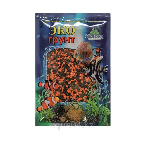 Грунт VladOx 1кг мраморная крошка Черно-оранжевая 2-5мм