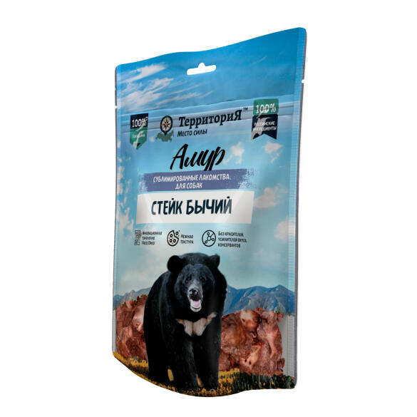 55гр Лакомство ТерриториЯ Амур Стейк бычий сублимированный для собак