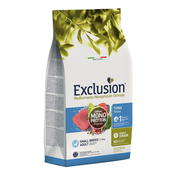 2кг Корм EXCLUSION Monoprotein Small Tuna Noble Grain для собак мелких пород с Тунцом 2кг Корм EXCLUSION Monoprotein Small Tuna Noble Grain для собак мелких пород с Тунцом