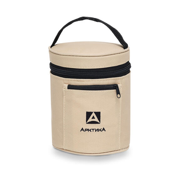 Термос Арктика 306, 600мл зеленый, с широким горлом для еды, с термочехлом и складной ложкой