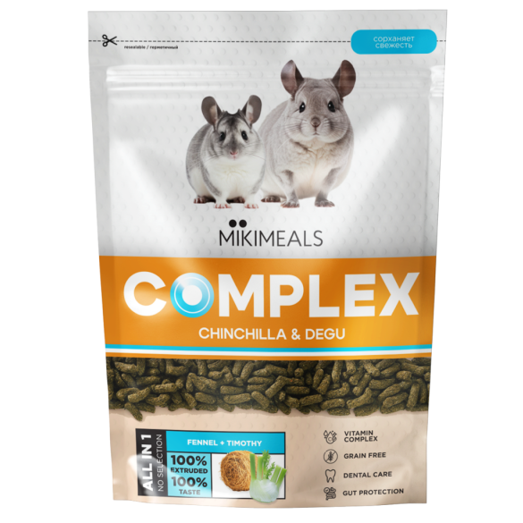 500гр MIKIMEALS Complex Корм для Шиншилл и Дегу