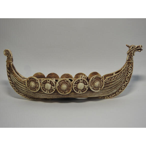 Декорация из светлой керамики Ладья, 35*15см