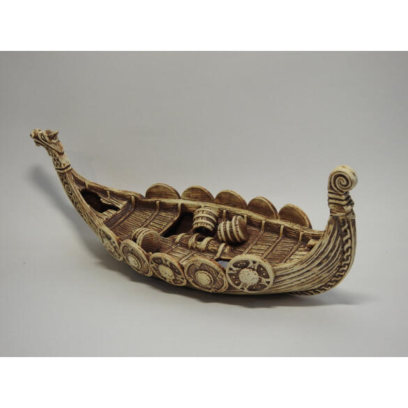 Декорация из светлой керамики Ладья, 35*15см