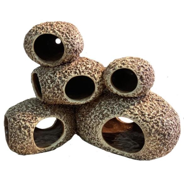 Декорация из светлой керамики Пещеры для нереста 1, 14*7,5см