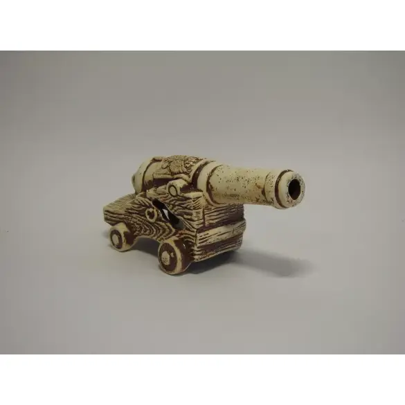 Декорация из светлой керамики Пушка большая, 22*10см