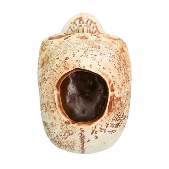 Декорация из светлой керамики Череп, 12*13,5см