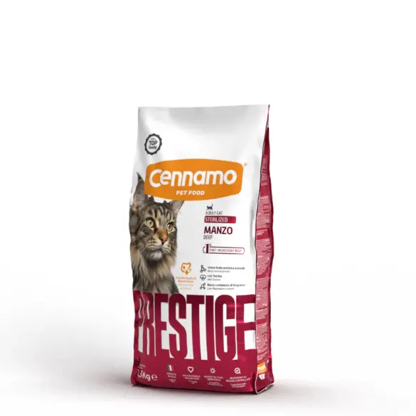 1,5кг Корм Cennamo Prestige Cat Adult Sterilized Manzo для взрослых стерилизованных кошек с Говядиной