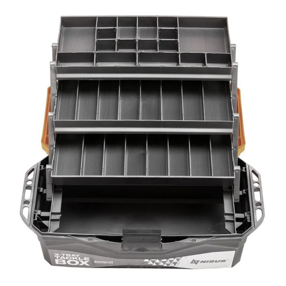 Ящик Tackle Box Nisus для снастей трехполочный, коричневый