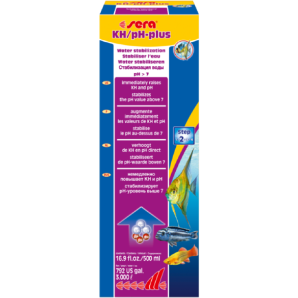 SERA KH/pH plus средство для повышения KH/pH и стабилизации pH-уровня воды  в аквариуме, 100мл