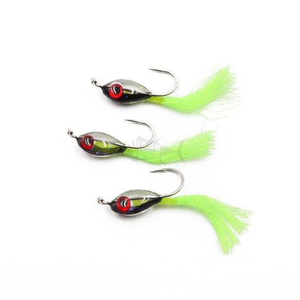 Мормышка ЯМАН "Подсадка малек" с ушком, L-11 мм, 0,16 г, крючок №10, зеленый