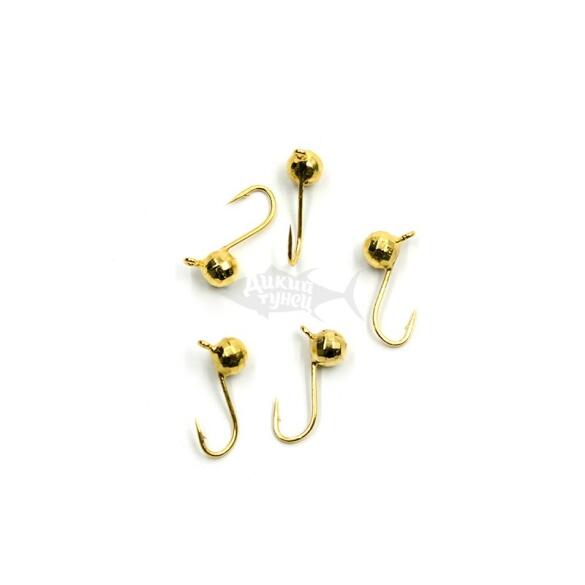 Мормышка вольфрамовая "ЯМАН" Шар фигурный с ушком, 0,2 г, золото