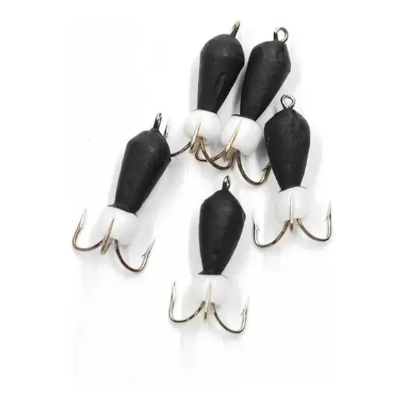 Мормышка вольфрамовая безнасадочная "ЯМАН" Черт с петлей (длинный), d-2 мм, 0,4 г, бисер, Флуоресцентный белый