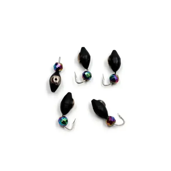 Мормышка вольфрамовая безнасадочная "ЯМАН" Овсинка с коронкой из никеля, d-3мм, 0,7 г, Кристалл хамелеон