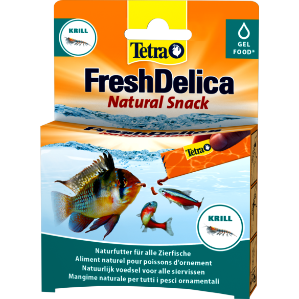 48гр Лакомство для рыб TETRA FreshDelica Krill в виде желе, Креветка