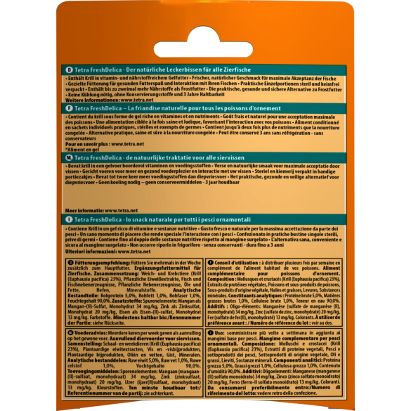 48гр Лакомство для рыб TETRA FreshDelica Krill в виде желе, Креветка