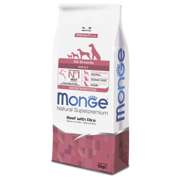 Корм в развес Monge Dog SP Monoprotein Adult Beef/Rice для взрослых собак всех пород с Говядиной и рисом, 1кг