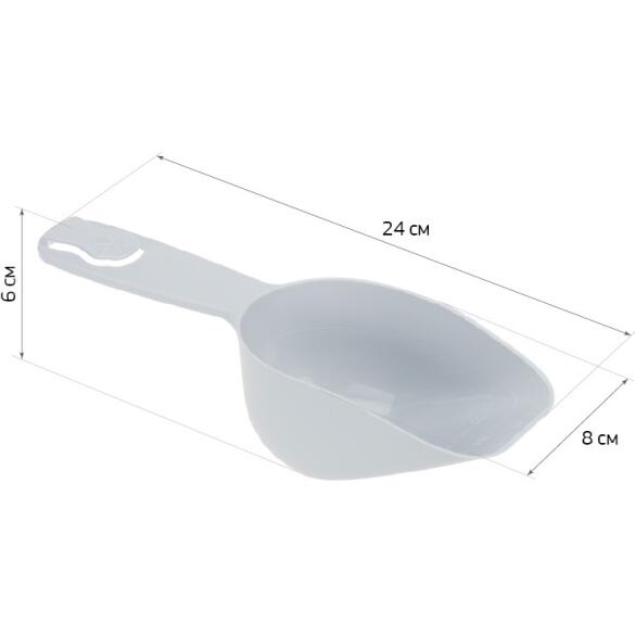 Совок-прищепка IDEA для корма "ЛАПКА" с мерной шкалой Смоки, 200мл