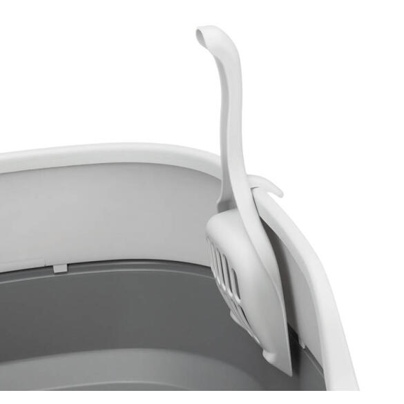 Туалет IDEA "ЛЯ-МУРР" для кошек с совком и высоким бортом Смоки, 48*35,5см