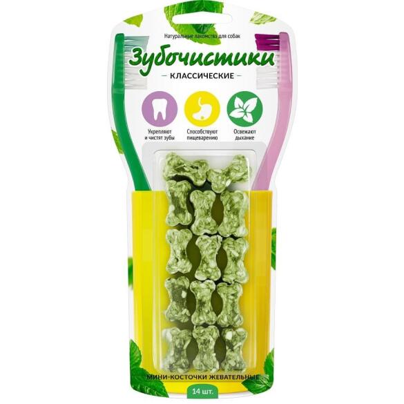 60гр Зубочистики "Деревенские лакомства" для собак "Мини-косточки" 14шт