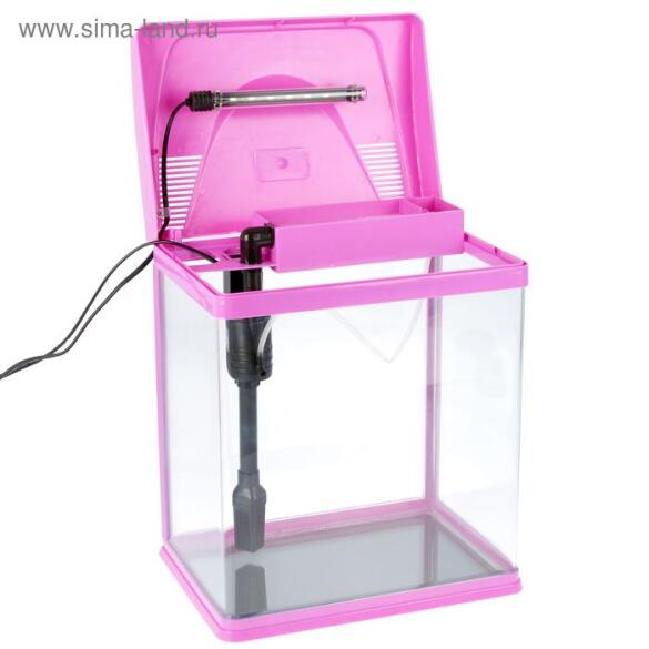 Аквариум SEA STAR HX-320F Пурпурный 22л (Лампа дневного света+встроенный фильтр), 33,5*24*37см