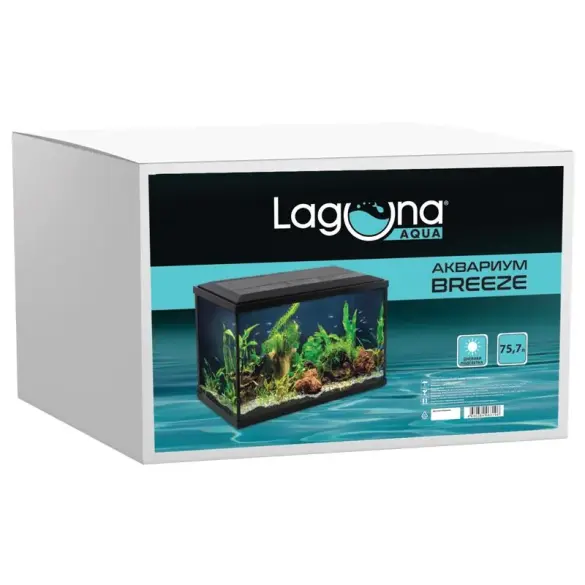 Аквариум Laguna Aqua Breeze, 75,7л, 612*230*431мм, черный