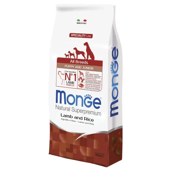 Корм в развес Monge Dog Monoprotein Mini Puppy&Junior для щенков мелких пород с Ягнёнком и рисом, 1кг