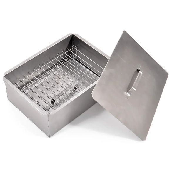 Коптильня KEDR KS2-01 двухъярусная с поддоном для жира 380*280*170мм сталь 0,5мм