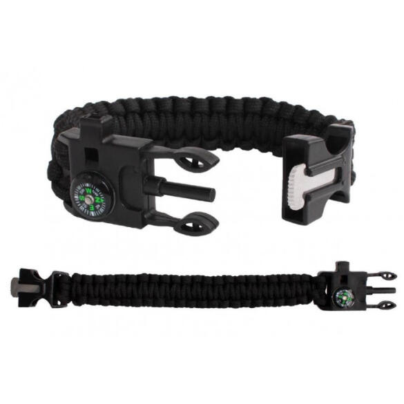 Браслет выживания "Дружба" из паракорда, с лезвием, свистком, компасом, огнивом