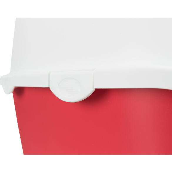 Туалет TRIXIE для кошек Vico со съемной крышей и дверью, красный/белый, 40*40*56см