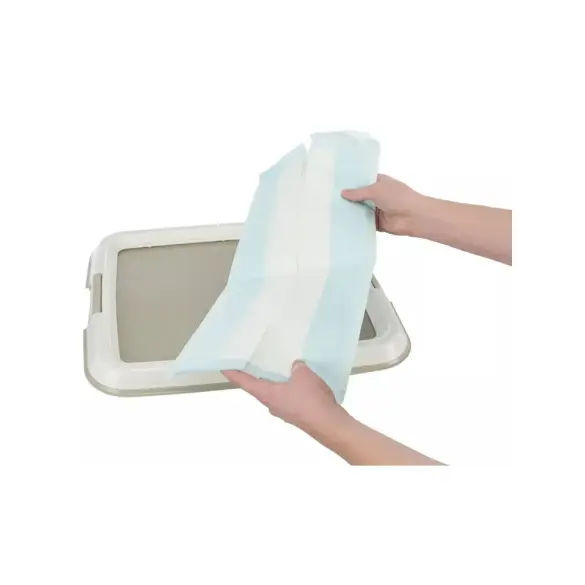 Каркас-туалет для пеленки "TRIXIE" для щенков, пластик, 49см * 41 см,бежевый/кремовый