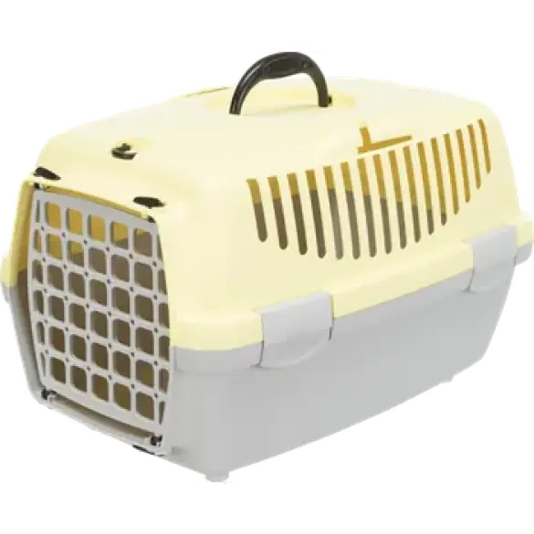 Переноска TRIXIE Traveller Capri II для мелких животных до 8кг, 37*34*55см, серая/желтая