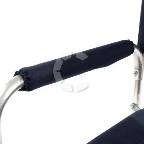 Кресло складное "СЛЕДОПЫТ" 585*450*825мм, с карманом на подлокотнике, алюминий, синий