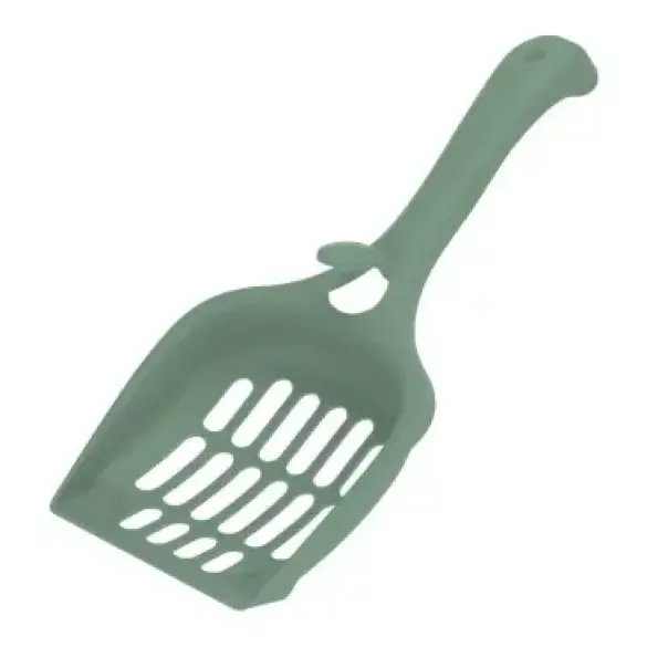 Туалет IDEA "ЛЯ-МУРР" для кошек с совком и высоким бортом Нефритовый, 48*35,5см