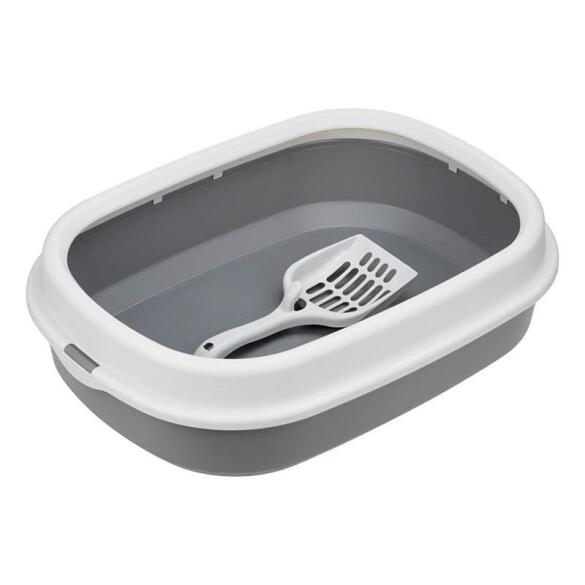 Туалет IDEA "ЛЯ-МУРР" для кошек с совком и низким бортом Смоки, 48*35,5см