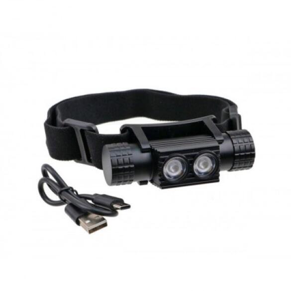 Фонарь налобный ELEGANCE METHOD, светодиод белый и синий