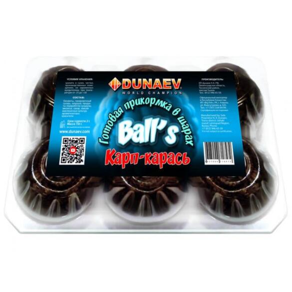 0,75кг Прикормка "DUNAEV BALL`S" Карп-Карась